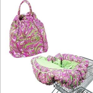 Pink Paisley Floppy Seat-High Chair/Buggy Cover